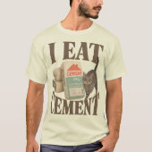 呪われた猫 "I Eat Cement" メッシュTシャツ - 奇妙なほど特化 Tシャツ (正面)