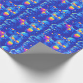 呪われた魂の群れ - ネオンホラー大群 ラッピングペーパー (角)