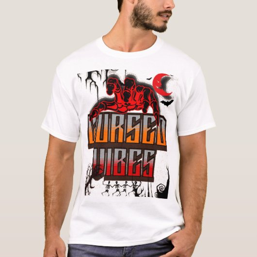 呪われたTシャツ | ゴシック様式の美学ティー | ダーク Tシャツ (正面)
