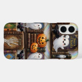 呪文の本のスマホケース かわいいハロウィンのおばけ Case-Mate iPhoneケース (裏面 (横))