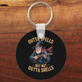 呪文は尽きたが弾丸は尽きない 魔法使い ファンタジー M キーホルダー (正面)