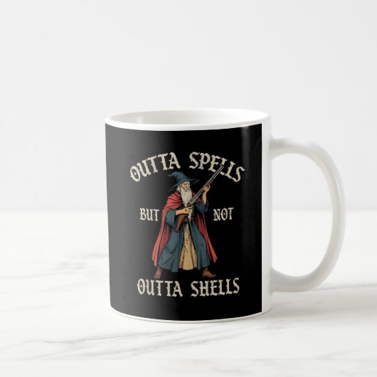呪文は尽きたが銃弾はまだ Funny Wizard コーヒーマグカップ (右)