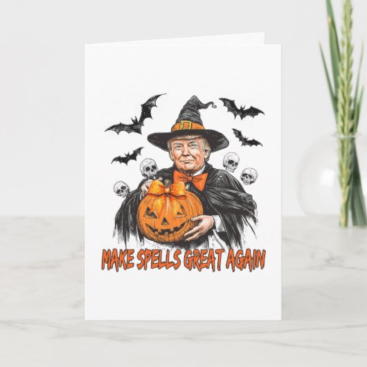 呪文を再び偉大に Make Spells Great Again トランプ ハロウィン   カード (正面)