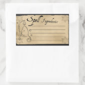 呪文具ラベル 長方形シール (バッグ)