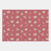 呪文&スケルトンハロウィーンテーマラッピング紙 ラッピングペーパーシート (正面)