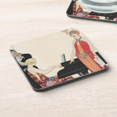 呪文、「Gazette du Bon Ton'のためのイラストレーション コースター (左側)