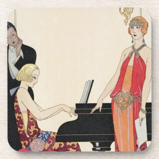 呪文、「Gazette du Bon Ton'のためのイラストレーション コースター (正面)