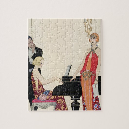呪文、「Gazette du Bon Ton'のためのイラストレーション ジグソーパズル (縦)