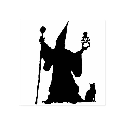 呪歌ウィザードのシルエットアートスタンプ ラバースタンプ (インプリント)