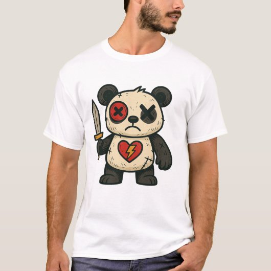 呪術パンダTシャツ - Broken Heart Warrior Tシャツ (正面)