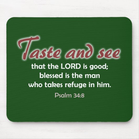 味がし、見て下さい(暗い背景) マウスパッド (正面)