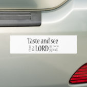 味がし、見て下さい… 賛美歌の34:8 バンパーステッカー (車上)