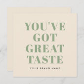 味が得サンキューカード 招待状 (正面/裏面)