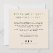 味が得サンキューカード 招待状 (裏面)