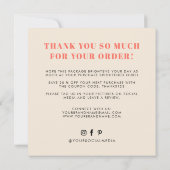 味が得サンキューカード 招待状 (裏面)