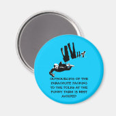 味が悪いがスカイダイビングおもしろいだ マグネット (正面/裏面)