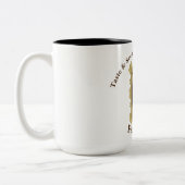 味と主が良いことを見なさい。詩篇34:8馬 ツートーンマグカップ (左)