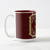 味と主が良いことを見なさい。詩編34:8赤 ツートーンマグカップ (左)