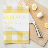 味と主が良い黄色であることを見なさい キッチンタオル (四つ折り)