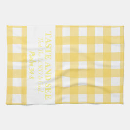 味と主が良い黄色であることを見なさい キッチンタオル