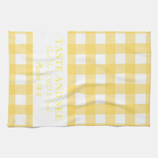 味と主が良い黄色であることを見なさい キッチンタオル