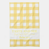味と主が良い黄色であることを見なさい キッチンタオル (縦)