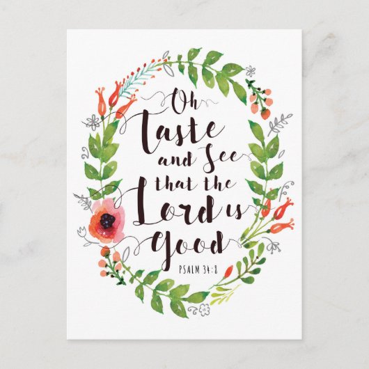 味と主の良さを見る ポストカード (正面)