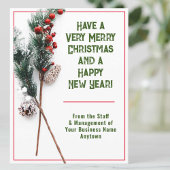 味と会社のスタイリッシュクリスマス シーズンポストカード