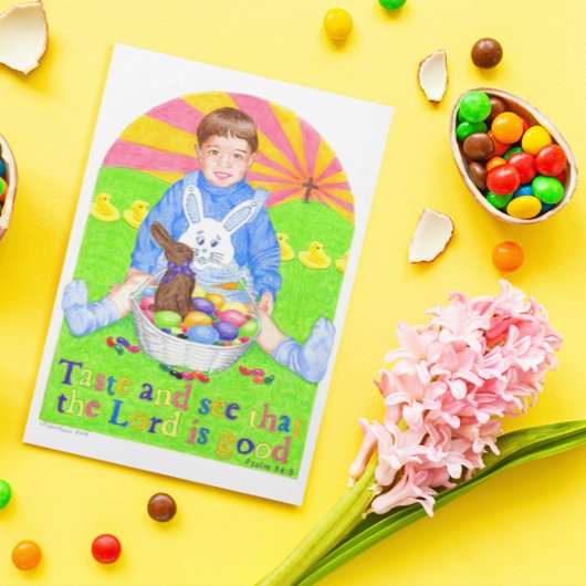 味と見るイースターハガキ感動的キ シーズンポストカード