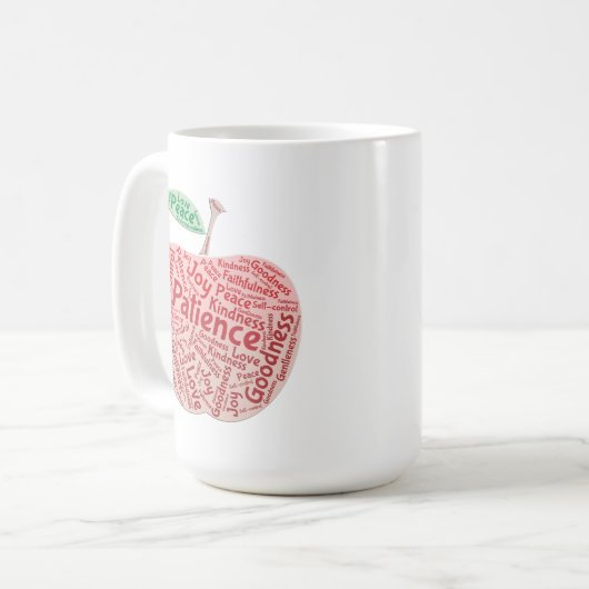 味と魂の果実を見る コーヒーマグカップ (正面左)