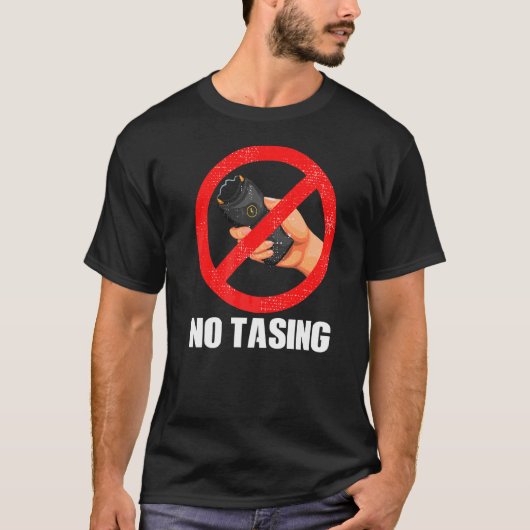 味のない電気テイザー Tシャツ (正面)