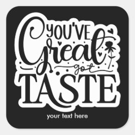 味のシ素晴らしステッカー スクエアシール