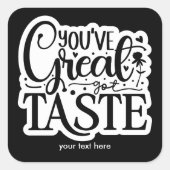 味のシ素晴らしステッカー スクエアシール (正面)