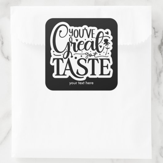 味のシ素晴らしステッカー スクエアシール (バッグ)