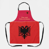 味のホーム&アルバニア国旗、アルバニア/料理 エプロン (正面)