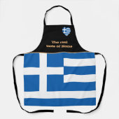 味のホーム,ギリシャ国旗,ギリシャ/アテネ料理 エプロン (正面)