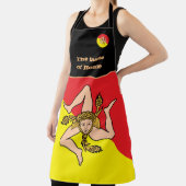 味のホーム&シチリア国旗、シチリア/料理 エプロン (インサイチュ)