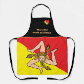 味のホーム&シチリア国旗、シチリア/料理 エプロン (正面)