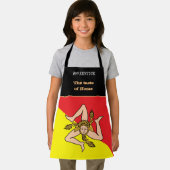 味のホーム&シチリア国旗、シチリア/料理 エプロン (インサイチュ)