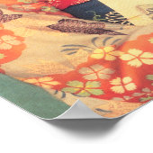 味の広告本の日本の女芸者ヴィンテージ ポスター (角)