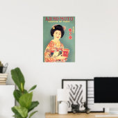 味の広告本の日本の女芸者ヴィンテージ ポスター (ホームオフィス)