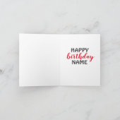 味の濃い誕生日カードを持つ カード (内部)