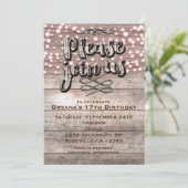 味わいのある古木とライト エレガントな招待状 招待状 (スタンド正面)