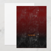 味わいモノクロ芸術的ブロッチとシェード 招待状 (正面/裏面)