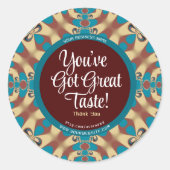 味わい得素晴らしターコイズ自然ありがとう ラウンドシール (正面)