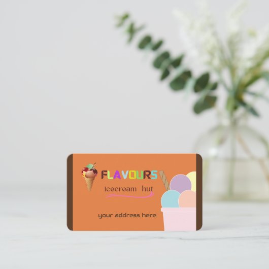 味アイスクリームパーラー 名刺 (スタンド正面)