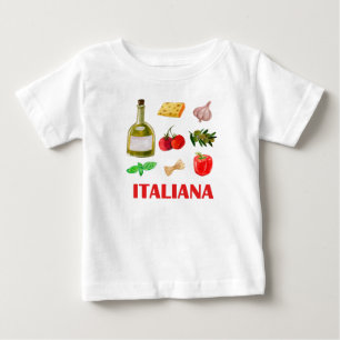 味イタリアン味 ベビーTシャツ