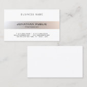 味モダン深いプロフェッショナルエレガントグラモールプレーン 名刺 (正面/裏面)