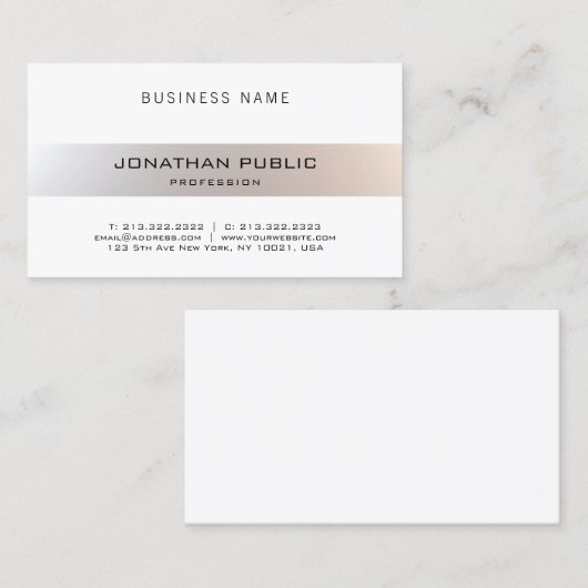 味モダン深いプロフェッショナルエレガントグラモールプレーン 名刺 (正面/裏面)