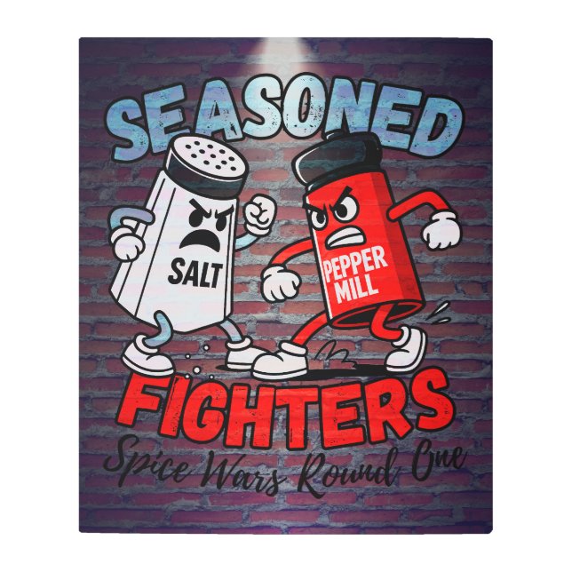 味付けファイターズ – スパイスウォーズRound One メタルプリント (正面)